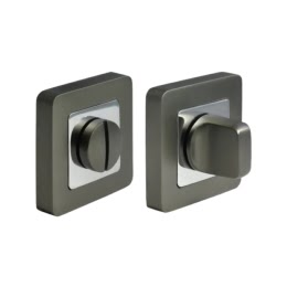 Завертка дверная MH-WC-S55 GR/PC (сантехническая, графит / хром)