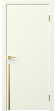 Межкомнатная дверь Нью Стайл 3 эмаль RAL 9010, золотой молдинг — 1586