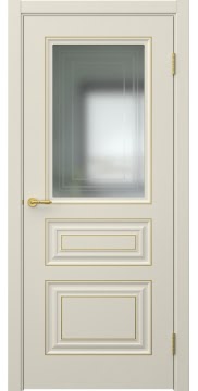  Скандинавия 4 (эмаль RAL 9001 патина золото, со стеклом)