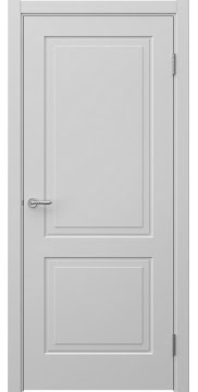 Дверь крашеная, Скандинавия 7 ( кремовая, патина серебро)
