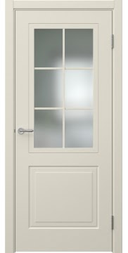 Межкомнатная дверь, Скандинавия 7 (эмаль RAL 9001, со стеклом)