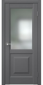 Дверь София 2 (экошпон антрацит, остекленная)