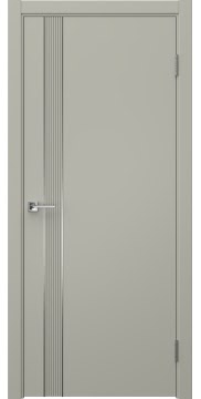 Межкомнатная дверь Соло 21 эмаль RAL 7044, молдинг серебро — 1363